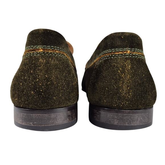 Donald Pliner Dark Green Suede Leather DACIO Loafers Italian Made Men\'s 9 1/2 M main image 7